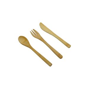 Nagano 3-piece Eco friendly Pocket Cutlery set, Bamboo