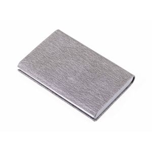Troika Marble Safe Metal Card Case Leather-covered Grey