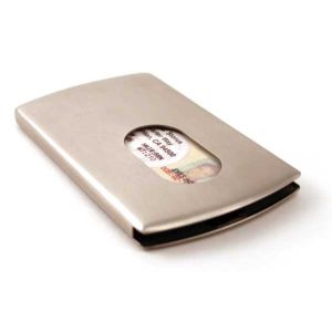 Troika Smart Card Case brushed stainless steel