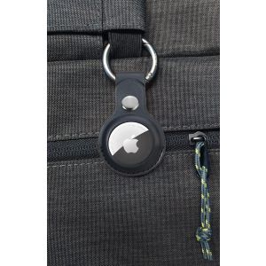 Airtag cover case leather keyring with carabiner