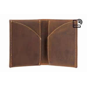 A-Slim Raw Tan Leather Origami Wallet