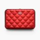 Ögon Designs Womens Card Holder Quilted Button Red
