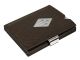 Exentri Premium Trifold Card Holder Wallet Mosaic Brown Leather