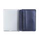 INÉ Card Holder Wallet with Powerbank 3000mAh, Navy Blue leather