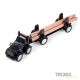 Lumber truck paperweight and paperclip holder black