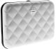 Ögon Designs Womens Card Holder Quilted Button Silver