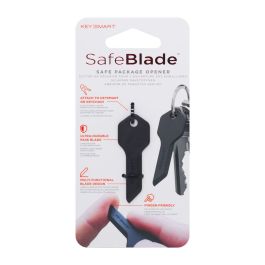 Small Box Cutter Keychain SafeBlade Finger-Friendly Keychain Box Cutter, Black